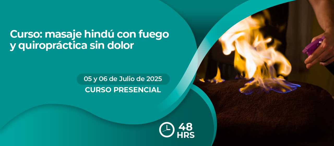 banner para MASAJE HINDÚ CON FUEGO Y QUIROPRÁCTICA SIN DOLOR