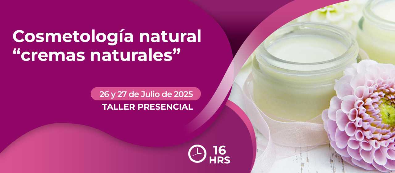 banner para COSMETOLOGIA NATURAL: CREMAS NATURALES