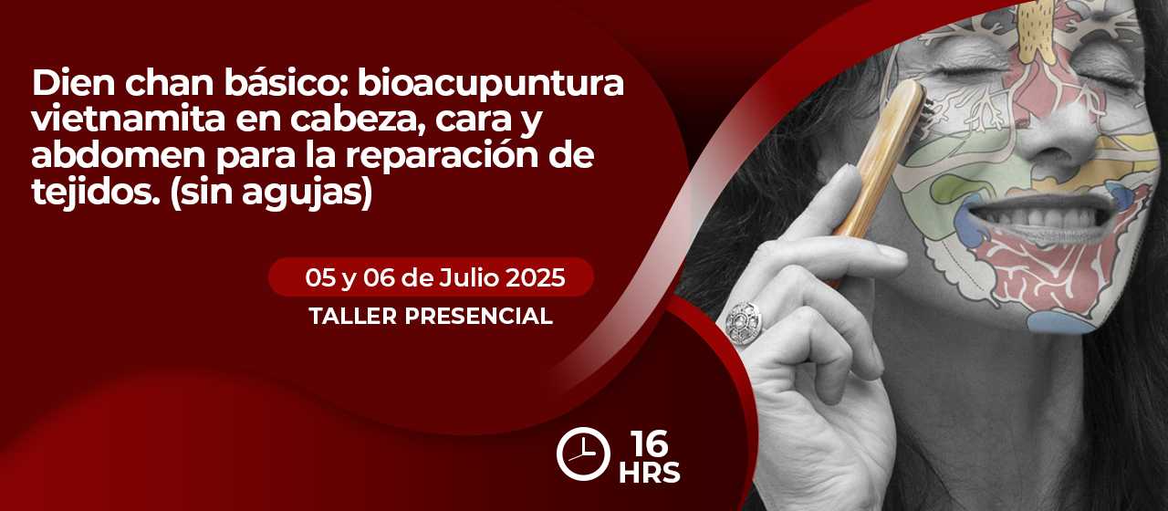 banner para  DIEN CHAN BÁSICO: BIOACUPUNTURA VIETNAMITA EN CABEZA, CARA Y ABDOMEN PARA LA REPARACIÓN DE TEJIDOS.