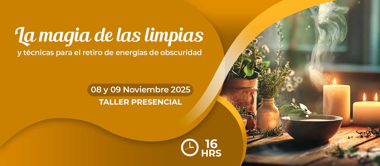 banner para LA MAGIA DE LAS LIMPIAS Y TECNICAS PARA EL RETIRO DE ENERGIAS DE OBSCURIDAD