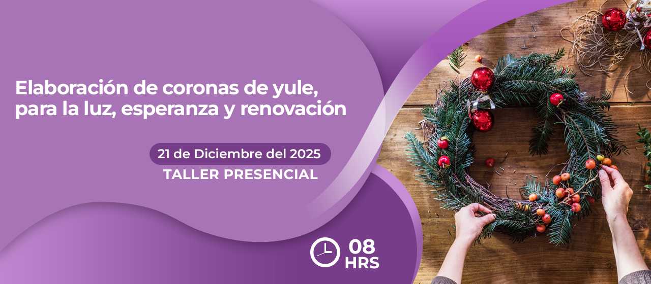 banner para ELABORACIÓN DE  CORONAS DE YULE, PARA LA LUZ, ESPERANZA Y RENOVACIÓN 