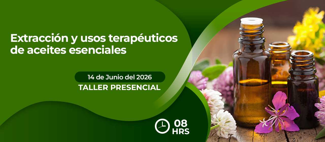 banner para EXTRACCIÓN Y USOS TERAPÉUTICOS DE ACEITES ESENCIALES