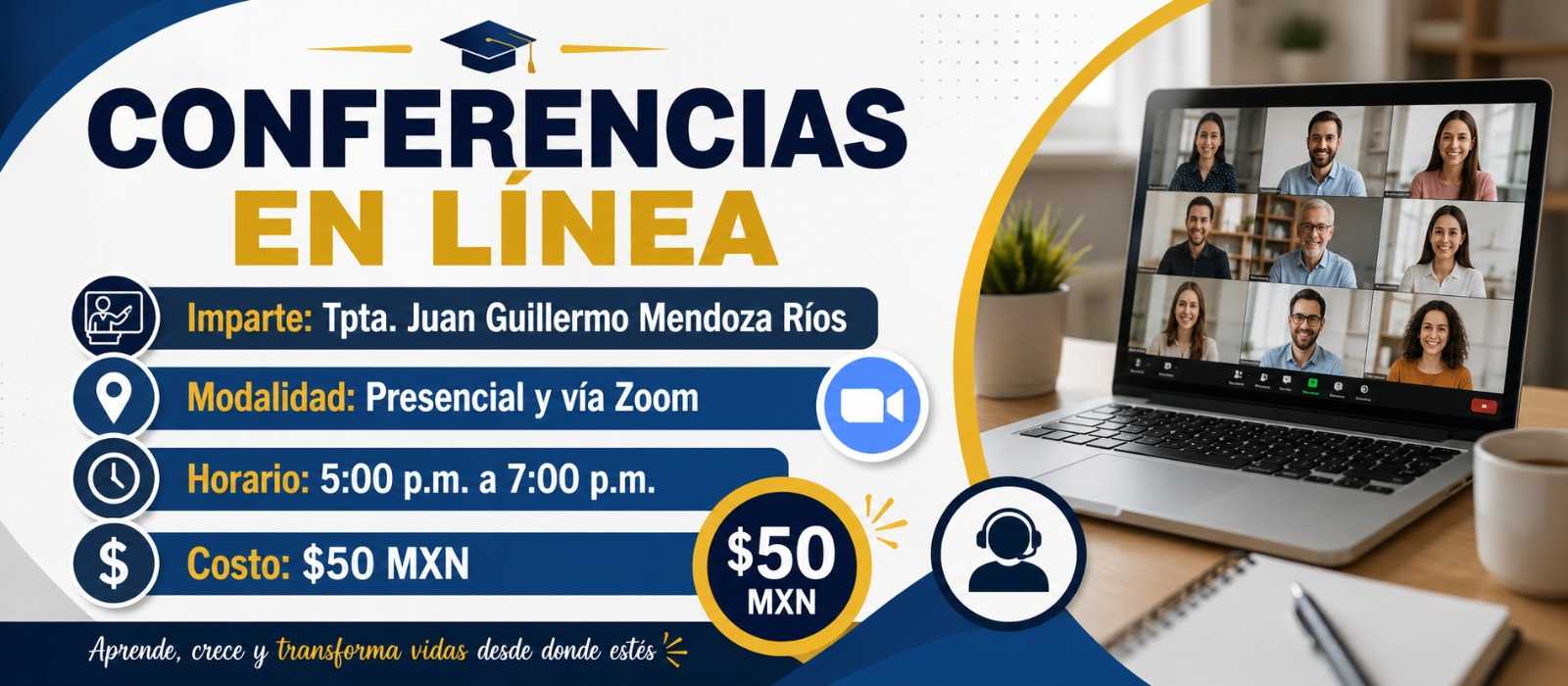 banner para CONFERENCIAS EN LÍNEA