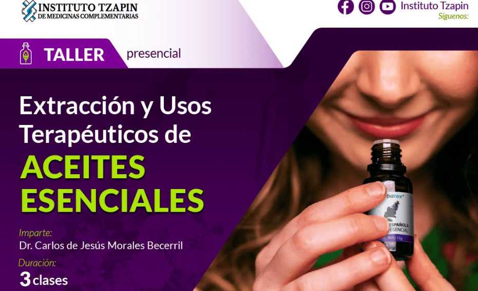 banner para EXTRACCIÓN Y USOS TERAPÉUTICOS DE ACEITES ESENCIALES