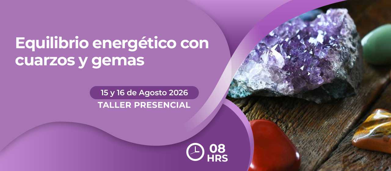 banner para EQUILIBRIO ENERGÉTICO CON CUARZOS Y GEMAS